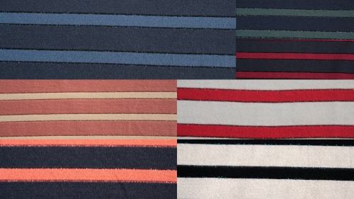 Baumwolljersey Streifen Lurex (992076)